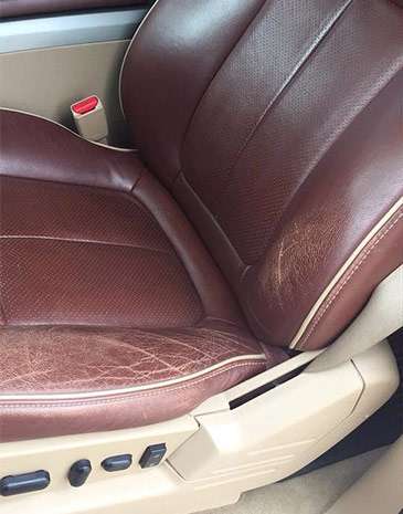 Leather Refurbishment Before and After